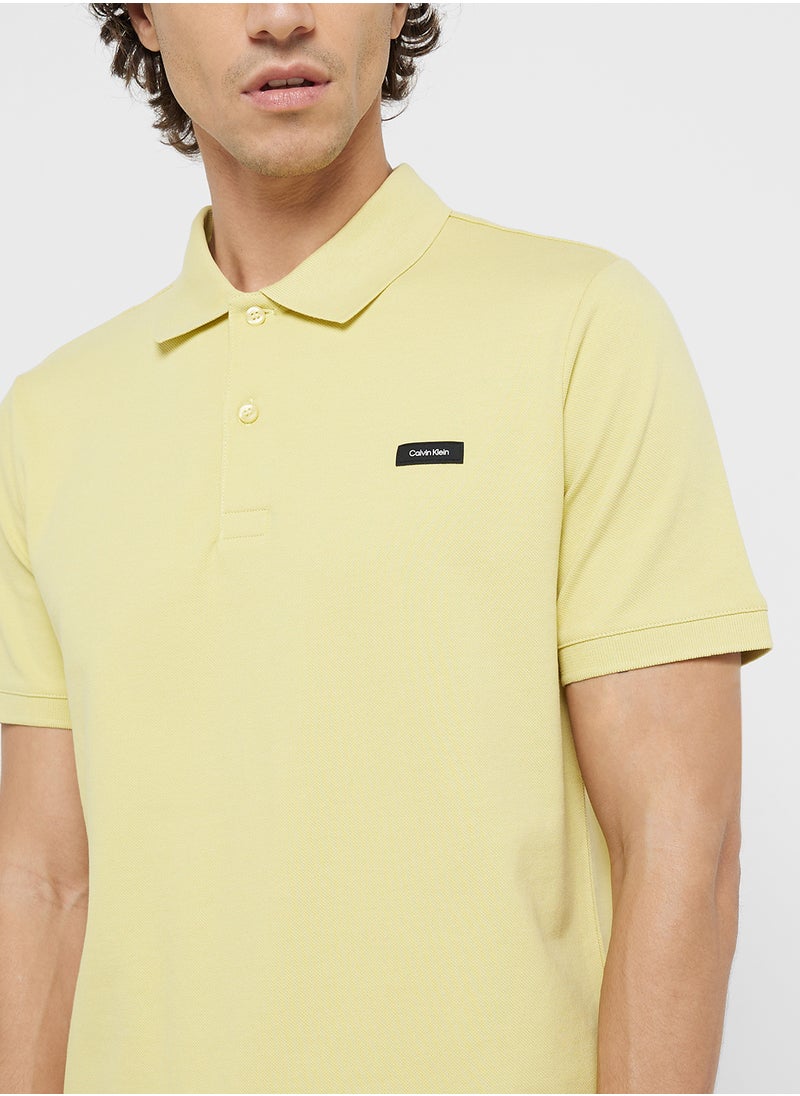 CALVIN KLEIN Slim Stretch Pique Polo  - Image 3