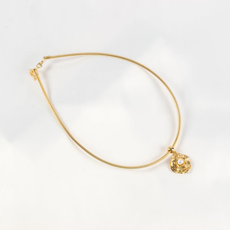 Golden Stainless Steel Neck Choker - Image 1