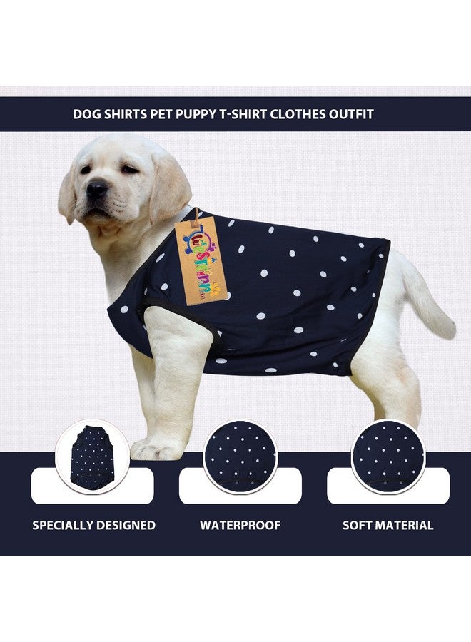 Western Era Funky Soft Cotton Dog T-Shirt | Comfortable & Breathable Dog Clothing | Sleeveless Vest Puppy Outfit |(Polka Blue) (Xxsmall) (10Inches) - Image 3