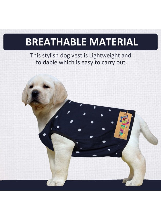 Western Era Funky Soft Cotton Dog T-Shirt | Comfortable & Breathable Dog Clothing | Sleeveless Vest Puppy Outfit |(Polka Blue) (Xxsmall) (10Inches) - Image 2