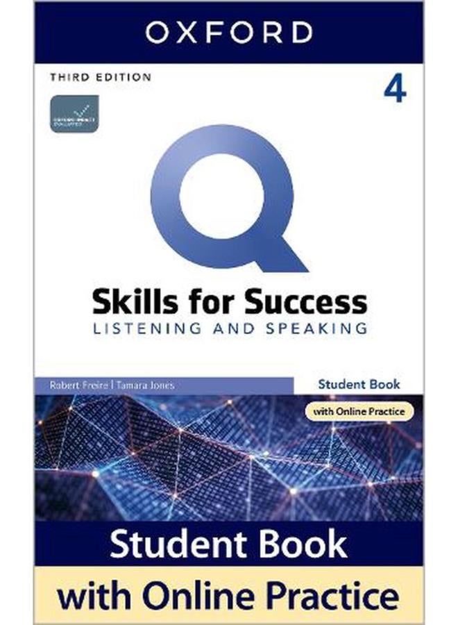 كتاب الطالب لمهارات الاستماع والتحدث من المستوى الرابع لـ Q Skills for Success مع iQ Online Practice Ed 3
