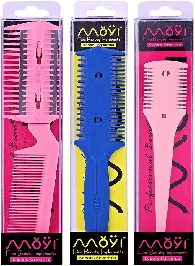 موي مقص/مشط متعدد الوظائف لقص الشعر من MOYI™، خيار الحلاقين (عبوة من 3 قطع) - Image 2