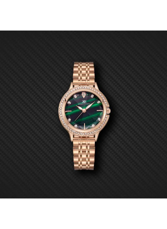 Kenneth Scott  Women's Stainless Steel Analog Watch K23521-RBKH - 32 mm for Women | Best Price UAE
