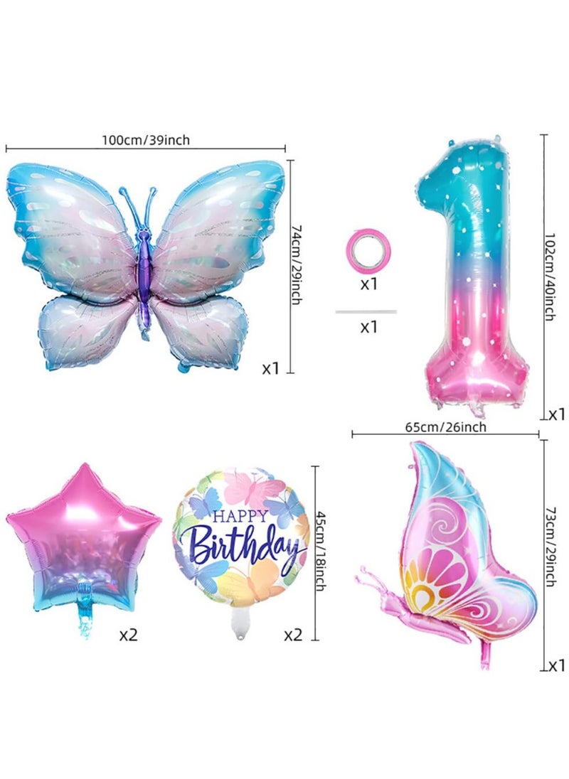 Party Balloon Birthday Decoration Combo Set, Fantasy Giant Number 1 Butterfly Foil Balloon Birthday Party Supplies - pzsku/Z5AECF802F3BA5942B1C1Z/45/_/1726195635/fbd9e715-d192-4a87-a18c-cf70c1e99948