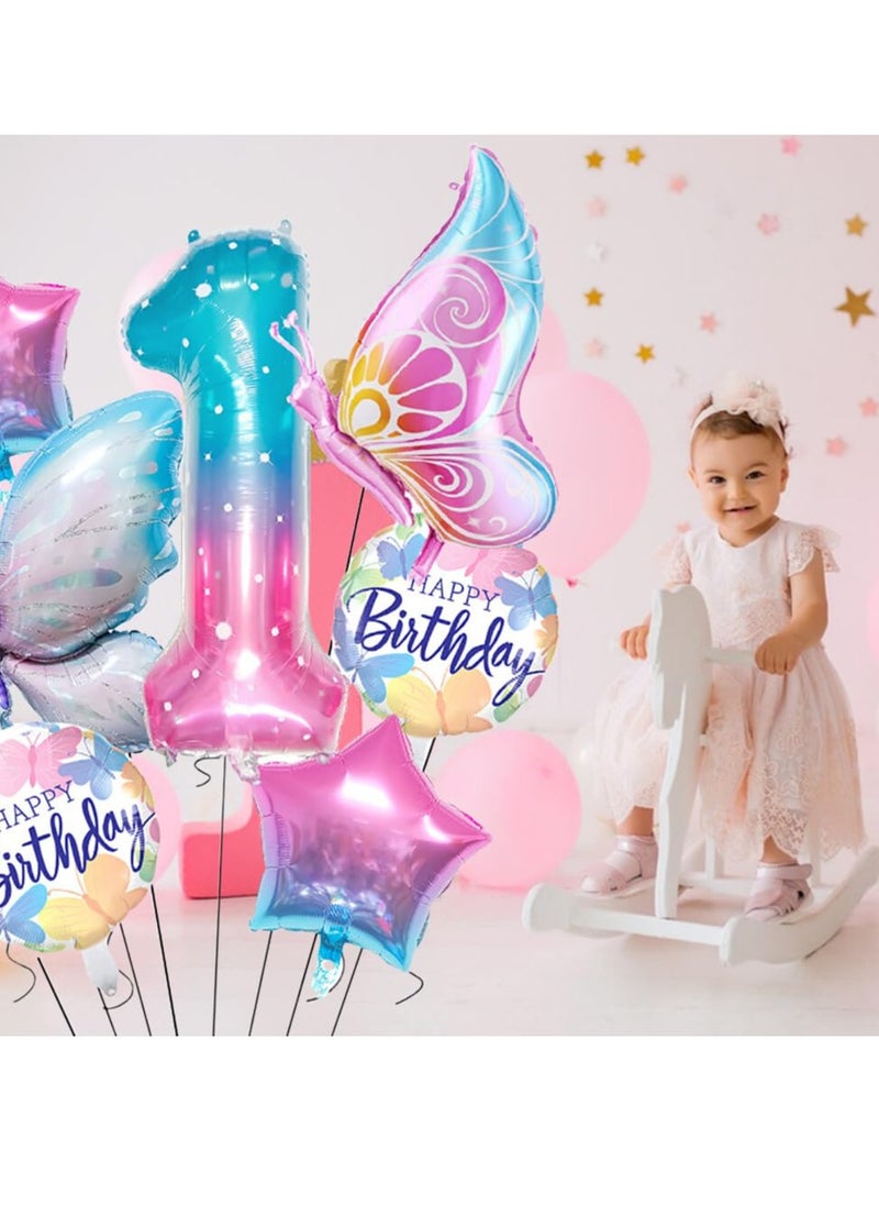 Party Balloon Birthday Decoration Combo Set, Fantasy Giant Number 1 Butterfly Foil Balloon Birthday Party Supplies - pzsku/Z5AECF802F3BA5942B1C1Z/45/_/1726195644/d6f0f6d3-4d40-42a0-8a5b-7c53f5e0b776