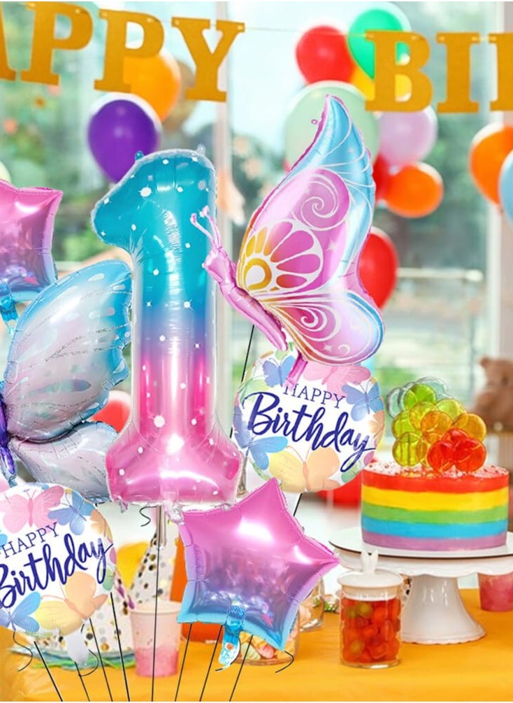 Party Balloon Birthday Decoration Combo Set, Fantasy Giant Number 1 Butterfly Foil Balloon Birthday Party Supplies - pzsku/Z5AECF802F3BA5942B1C1Z/45/_/1726195655/55a7e841-ca04-4129-808a-2bf0d74988a5