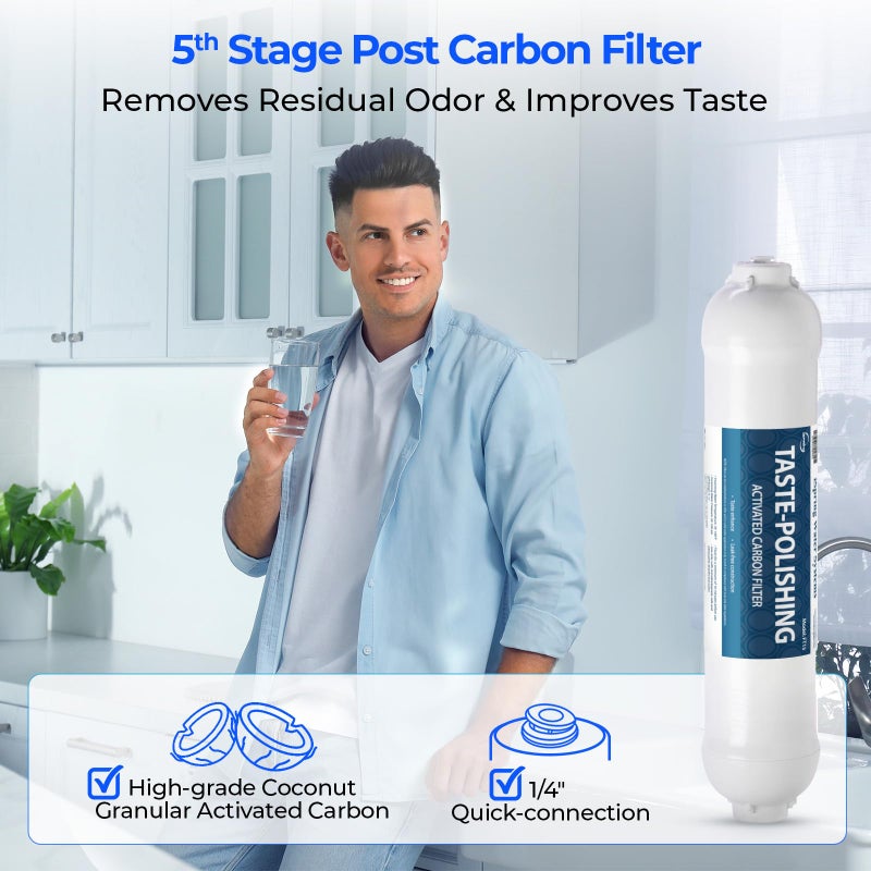 iSpring F10KU NSF Certified 1-Year Replacement Filter Set for 7-Stage RO Water Filtration Systems, Includes Alkaline Mineral & UV Filters, 10 Pieces, No RO Membrane - Image 5