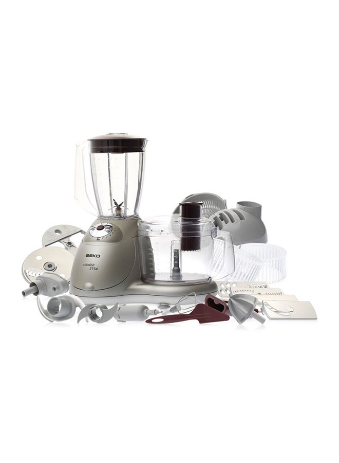 Beko Robokit Multipurpose Food Processor 700W 1500 ml 700 W BKK2154S Silver - Image 1