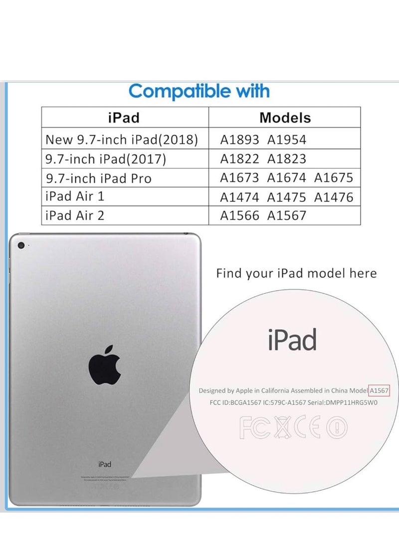 واقي شاشة من الزجاج المقوى لجهاز iPad مقاس 9.7 بوصة (الجيل السادس/الخامس، 2018/2017)، وiPad Air 1، وiPad Air 2، وiPad Pro مقاس 9.7 بوصة - وضوح عالي الجودة، وصلابة 9H، ومقاوم للخدش، وسهل التركيب لتوفير أقصى حماية للشاشة وأداء ملمس سلس. - Image 2