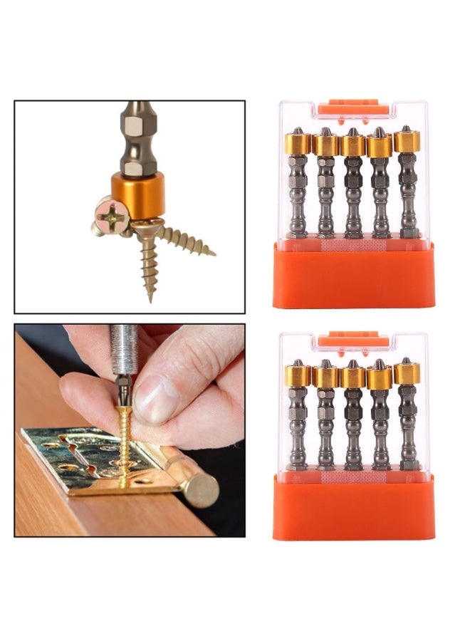 10 Pcs Magnetic Screwdriver Bit Set 65mm, PH2 Phillips S2 Steel Driver Bits with Magnetic Ring, Anti-Slip Precision Screw Bits for Electric Drill, Impact Driver & Screw Gun - Image 2