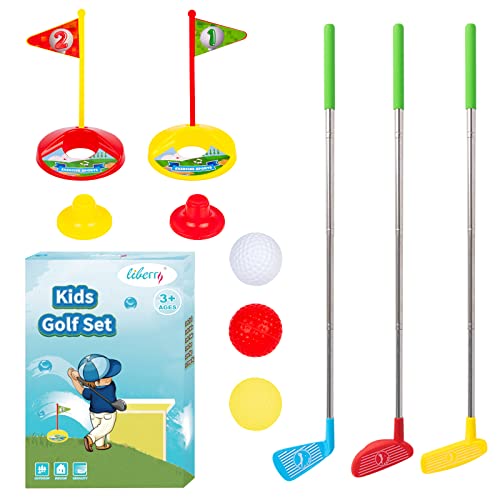 Liberry Toddler Golf Set Retractable Toy Golf Clubs for Kids Ages 2 3 4 5 Indoor and Outdoor Sports Games Birthday Gift for Boys Girls - Image 1