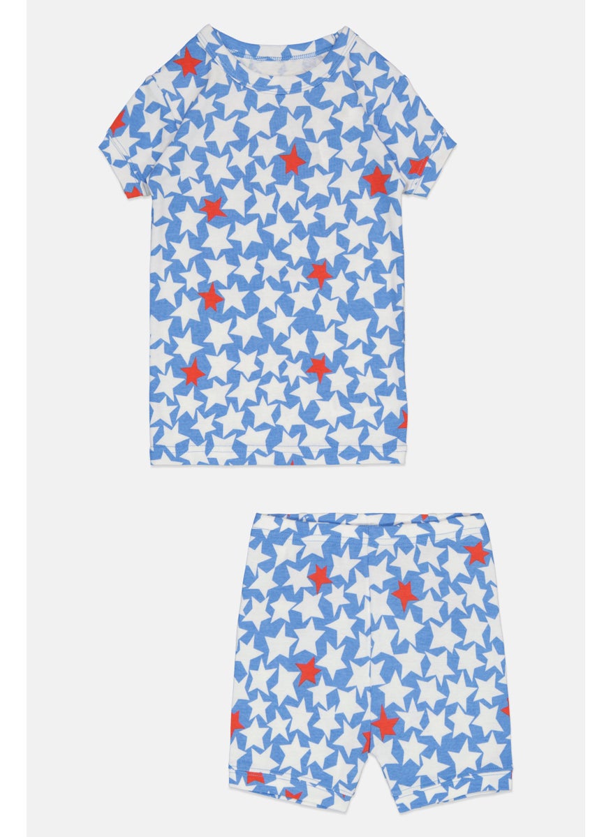 GAP Toddlers Boy 2Pcs Allover Print Top And Pajamas Sleepwear Set, Multicolor  - Image 1