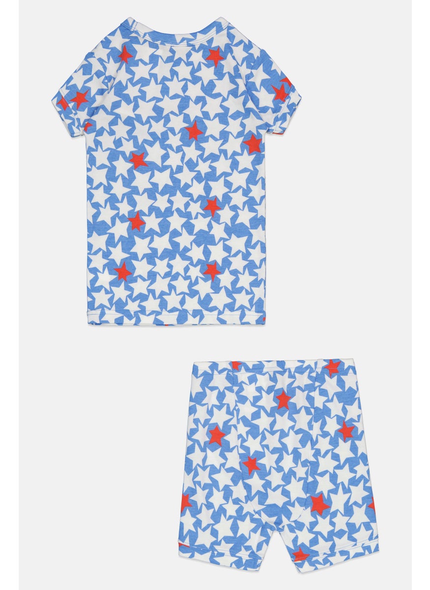 GAP Toddlers Boy 2Pcs Allover Print Top And Pajamas Sleepwear Set, Multicolor  - Image 2