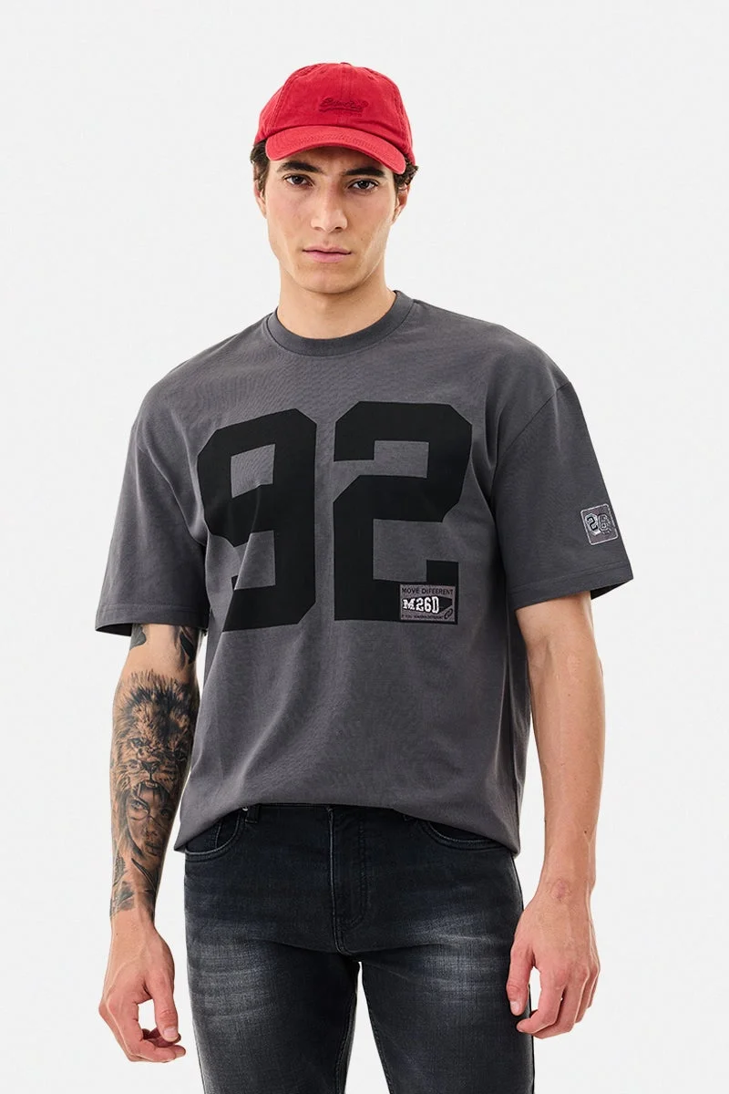 سنيتش 100% Cotton Oversized Printed T-Shirt