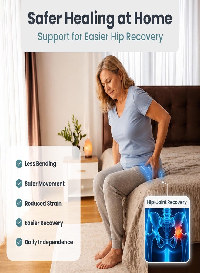 PELEGON Hip Kit - Hip Kit Post Surgery - Hip Replacement Kit After Surgery with Grabber Tool, Sock Aid, Leg Lifter, Dressing Stick, Shoe Horn, Exercise Band - Complete Recovery Kit for Seniors - Image 4