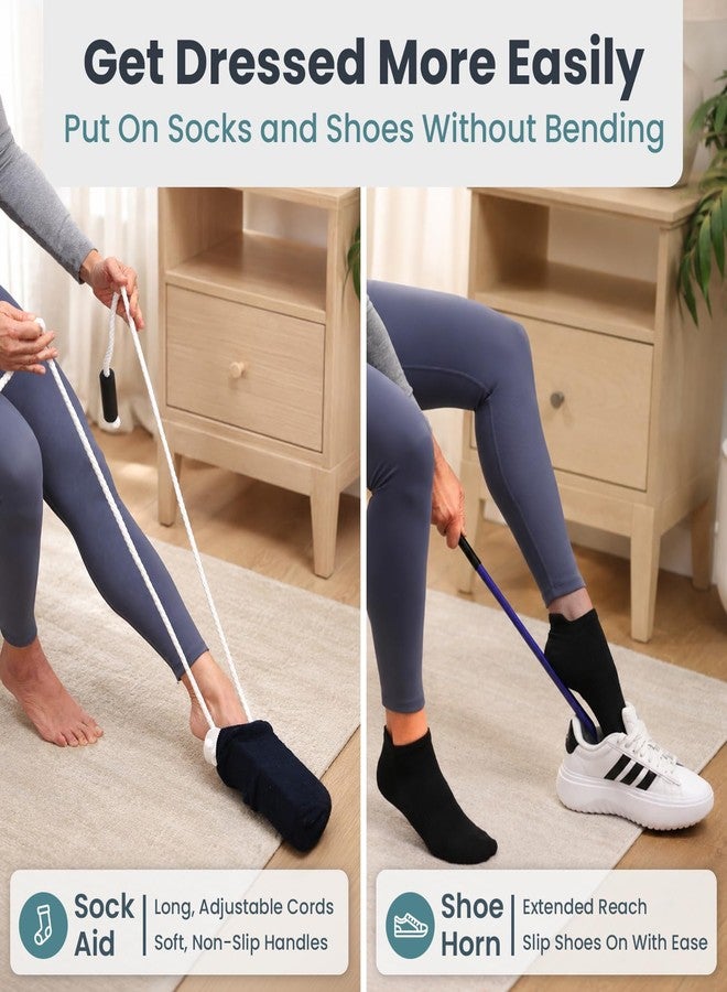 PELEGON Hip Kit - Hip Kit Post Surgery - Hip Replacement Kit After Surgery with Grabber Tool, Sock Aid, Leg Lifter, Dressing Stick, Shoe Horn, Exercise Band - Complete Recovery Kit for Seniors - Image 5