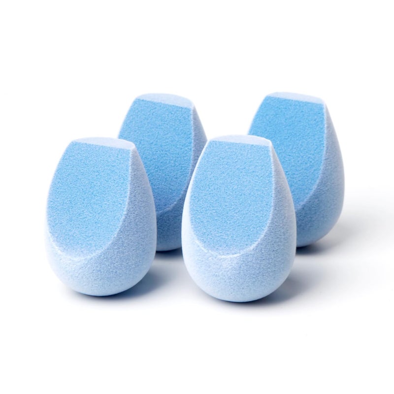 JUNO & Co. Microfiber Velvet Sponge, Latex-Free, Dual Layer Technology, Flawless Makeup Blender for Foundations, Powders and Creams (4 Fusion Sponge Bundle)