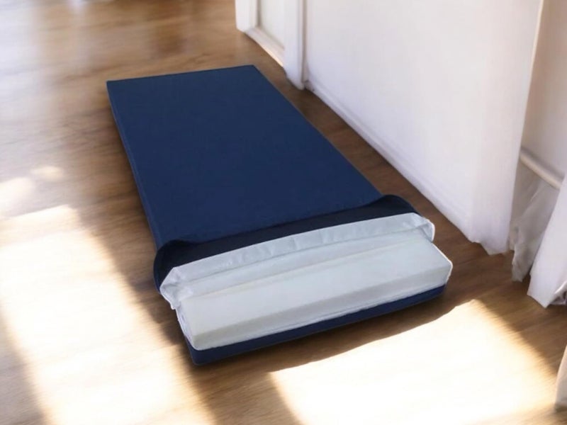 ATOOTFUSION Orthopedic High-Density HR Foam Mattress | High-Resilience (HR) Dual-Sided Foam | Single Size Bed Mattress - Navy Blue 3-Year Warranty (72X35X5 Inches) - Image 3