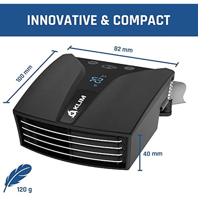 KLIM TEMPEST LAPTOP COOLER WITH VACUUM FAN - NEW 2024 - GAMING LAPTOP FAN WITH DISPLAY - TEMPERATURE DETECTION + AUTOMATIC/MANUAL MODE - 4000 RPM - PORTABLE - COMPATIBLE WITH LAPTOP COOLING PADS - Image 3