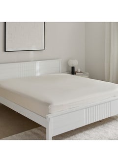 Home Box Hamilton Stripe Satin Cotton King Fitted Sheet 210 x 36 x 180 cm  - Image 1