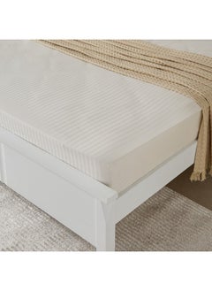 Home Box Hamilton Stripe Satin Cotton King Fitted Sheet 210 x 36 x 180 cm  - Image 2