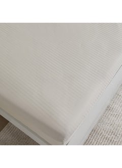 Home Box Hamilton Stripe Satin Cotton King Fitted Sheet 210 x 36 x 180 cm  - Image 4