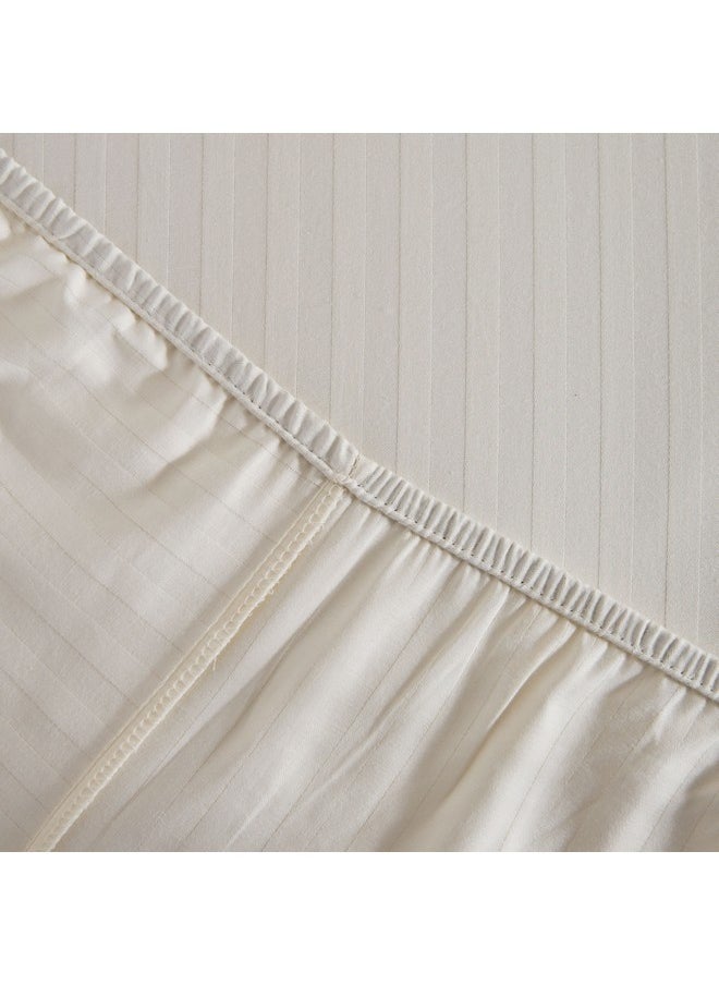 Home Box - Hamilton Stripe Satin Cotton King Fitted Sheet 210 x 36 x 180 cm - Image 1