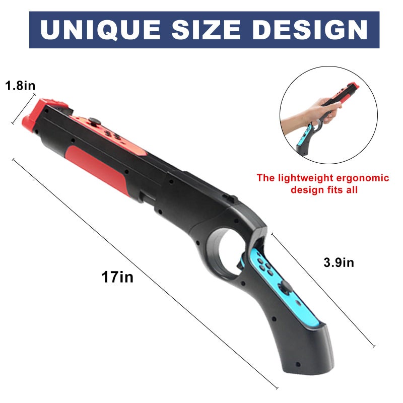 RCBDCYGJ Game gun Controller Compatible with Nintendo Switch/Switch OLED, 1 Pack Replacement for Joy-Con Controller Game Hand Grips Compatible with Nintendo Switch Joycons/Switch OLED - Image 2