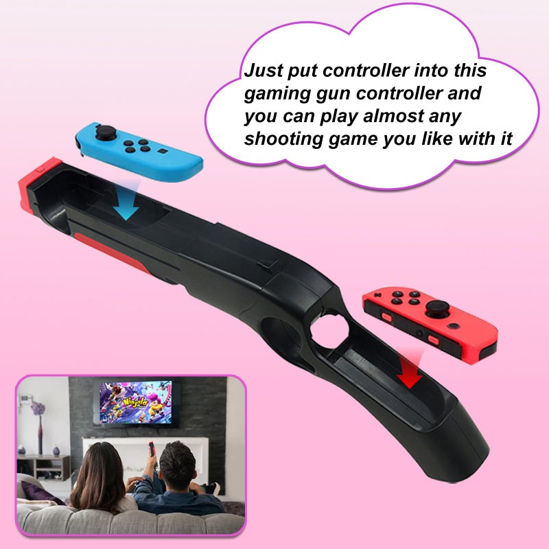 RCBDCYGJ Game gun Controller Compatible with Nintendo Switch/Switch OLED, 1 Pack Replacement for Joy-Con Controller Game Hand Grips Compatible with Nintendo Switch Joycons/Switch OLED - Image 4