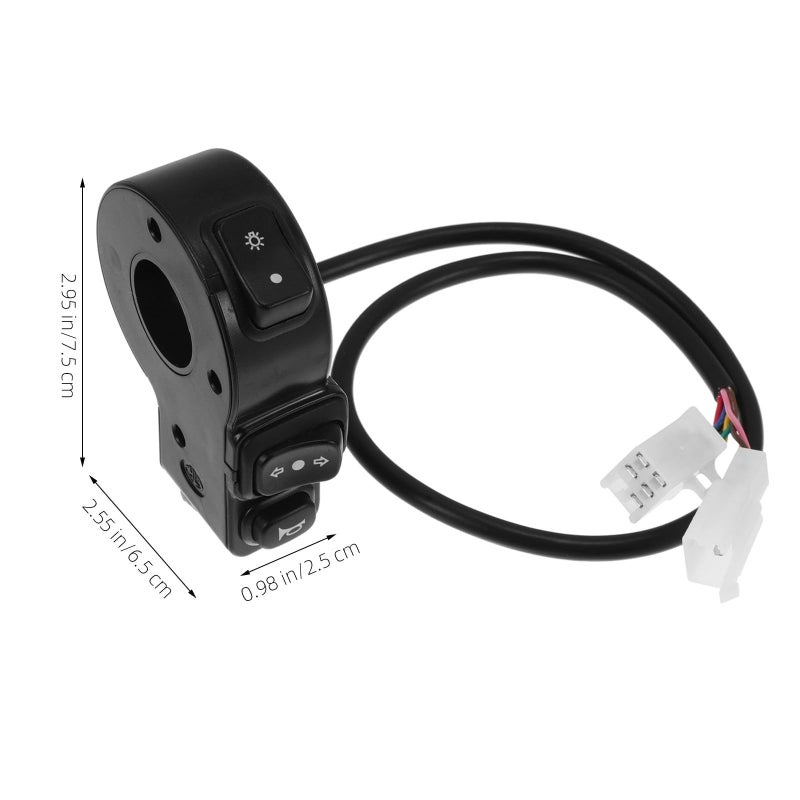 7 Inch Motorcycle Handlebar Switch 3 In 1 Headlight Turn Signal Horn Control For Electric Bike Dirt Bike Utv - Image 3