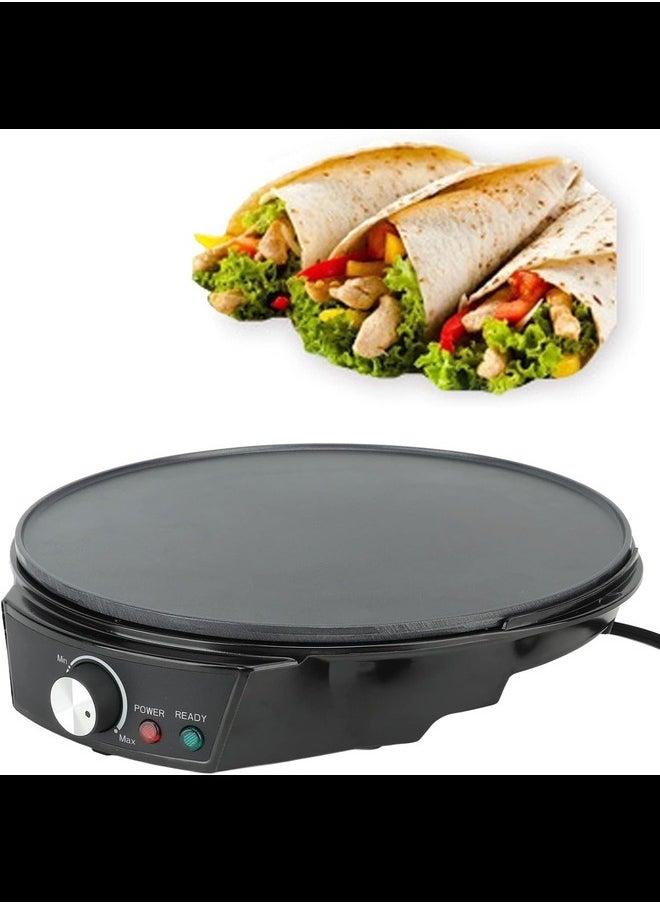 Generic - Electric Crepe Maker, Pancake Crepe Maker 900W Electric Crepe Maker Griddle 30cm Nonstick Grill Pan Adjustable Temperature Control for Home - Image 1