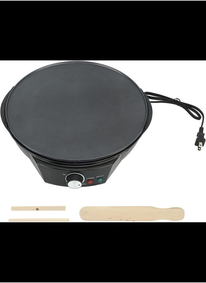 Generic - Electric Crepe Maker, Pancake Crepe Maker 900W Electric Crepe Maker Griddle 30cm Nonstick Grill Pan Adjustable Temperature Control for Home - Image 1