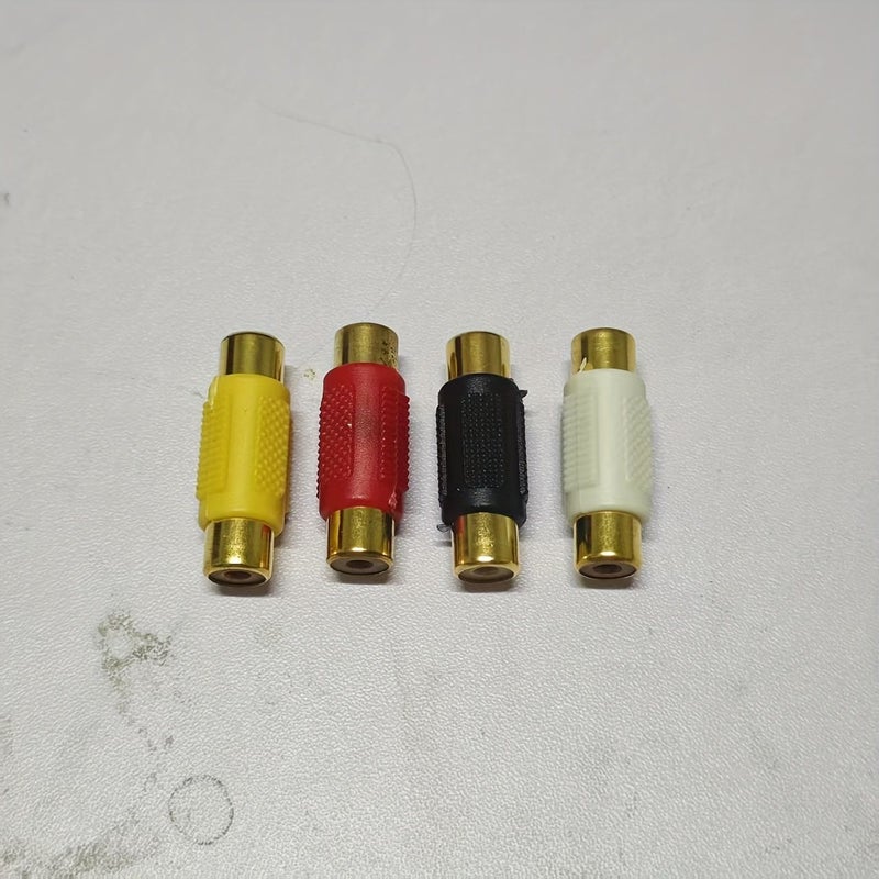 4 قطع من محولات لوتس RCA أنثى إلى أنثى للصوت، موصل مستقيم - Image 1
