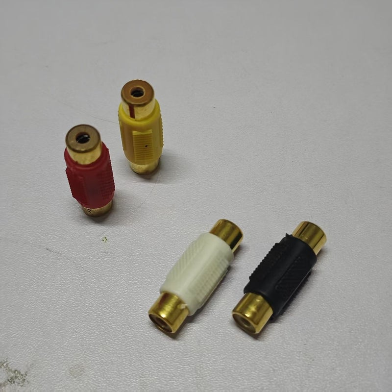 4 قطع من محولات لوتس RCA أنثى إلى أنثى للصوت، موصل مستقيم - Image 4