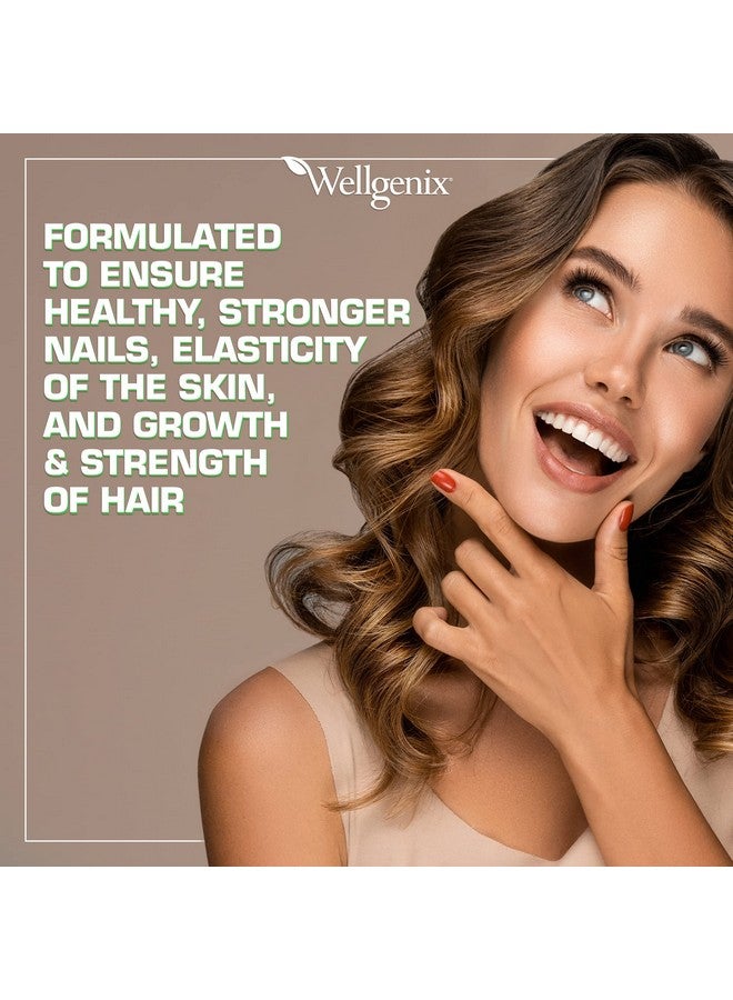 wellgenix Purvana Max Hair Skin And Nails Vitamin Vegetable Capsules For High Absorption Double Strength Biotin 5000 Mcg Vit A & B Folic Acid Grape Seed Extract Herbal Supplement (30 Count) (1 Pack) - Image 3