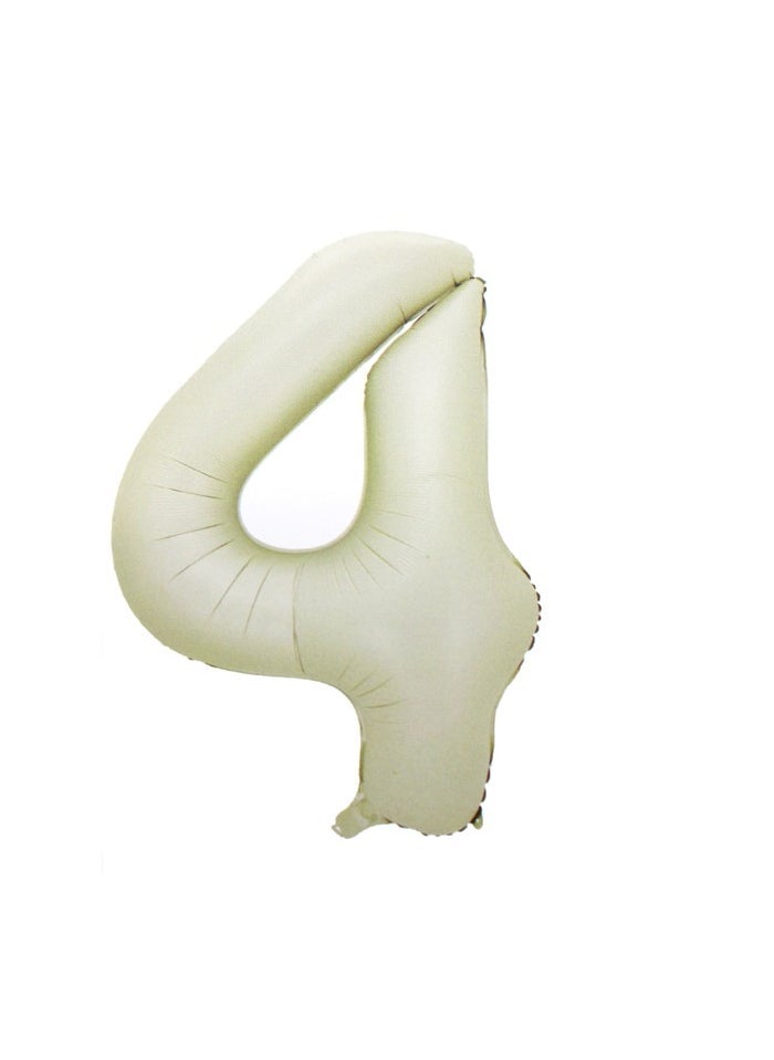بارتي فن بالون رقم رقائق 32 بوصة رقم 4 لون كريم