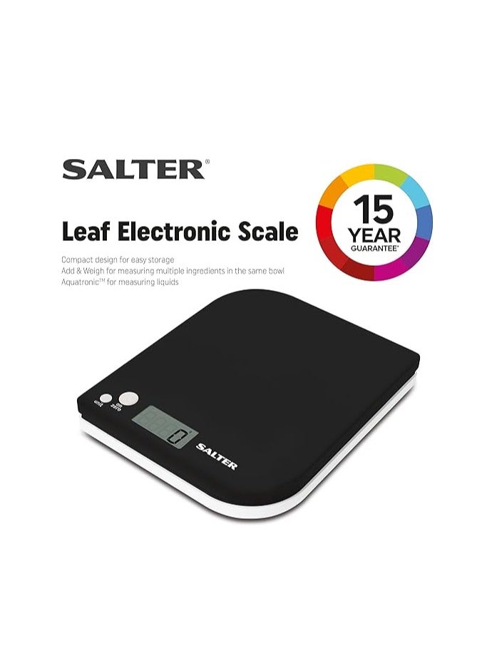 Salter Digital Kitchen Scale 5kg Capacity LCD Display Easy to Clean Black & white ( 1177 BKCEU16 )  - Image 2