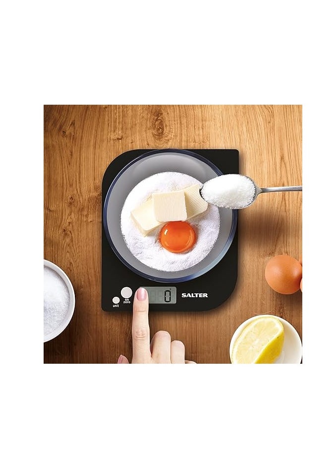 Salter Digital Kitchen Scale 5kg Capacity LCD Display Easy to Clean Black & white ( 1177 BKCEU16 )  - Image 3