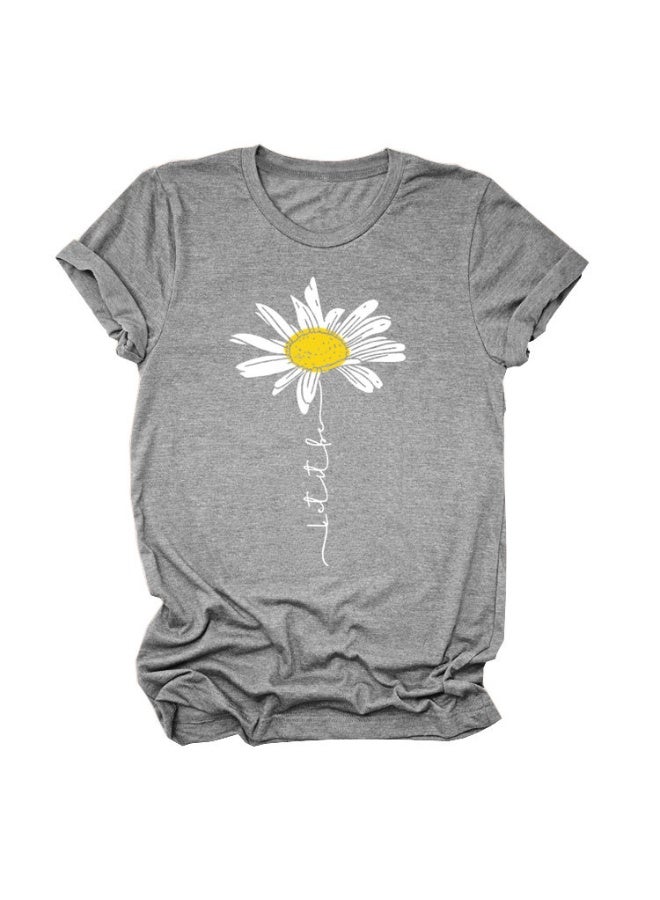 Women's Vintage Floral T Shirt Boho Wildflower Graphic Loose Tees Short Sleeve Casual Tops - Image 1