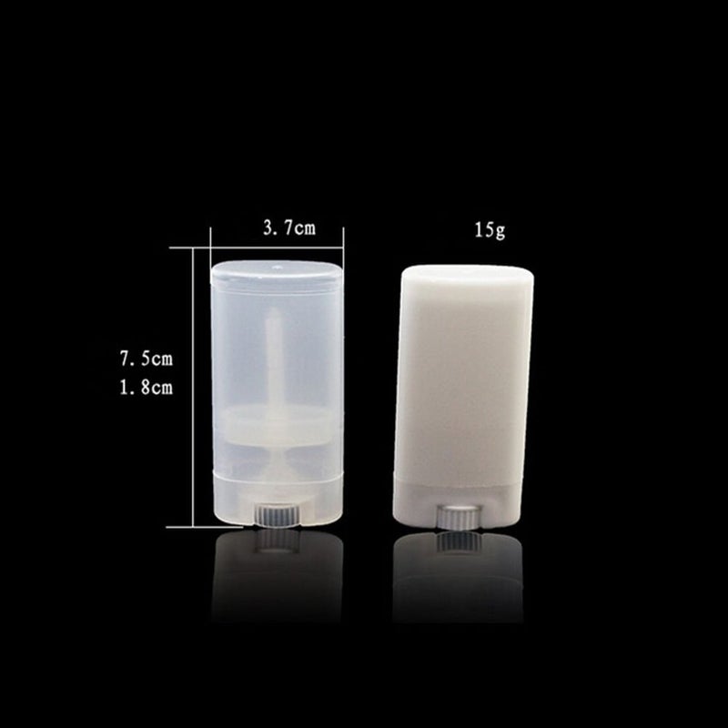 Healthcom 15ml White Plastic Deodorant Containers 05 Oz New Empty Oval Lip Balm Tubes for Lipstick Crayon Chapstick DIY Make Your Own Deodorant Moisturizer Lotion Bar30 Pack - Image 4