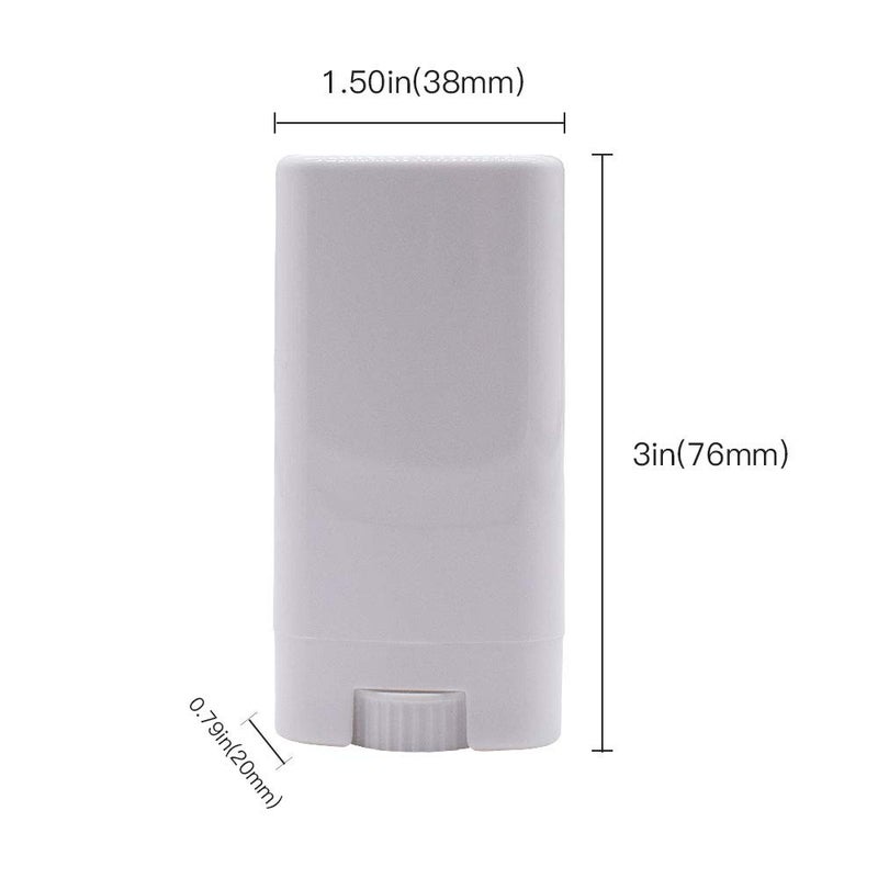 Healthcom 15ml White Plastic Deodorant Containers 05 Oz New Empty Oval Lip Balm Tubes for Lipstick Crayon Chapstick DIY Make Your Own Deodorant Moisturizer Lotion Bar30 Pack - Image 2