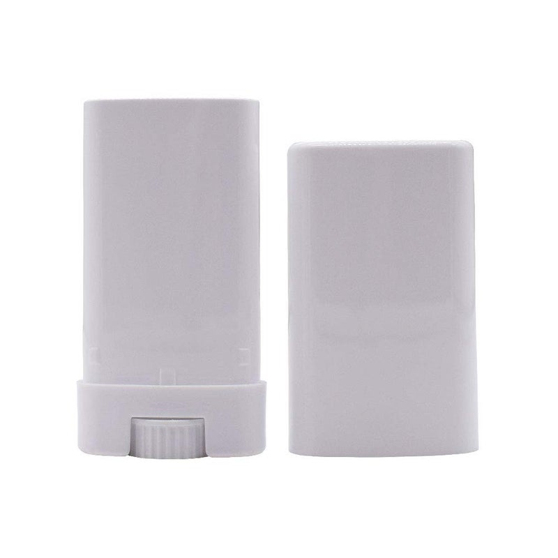 Healthcom 15ml White Plastic Deodorant Containers 05 Oz New Empty Oval Lip Balm Tubes for Lipstick Crayon Chapstick DIY Make Your Own Deodorant Moisturizer Lotion Bar30 Pack - Image 3