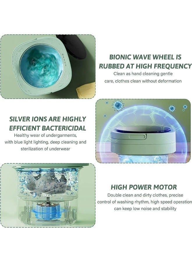 Portable Washing Machine Foldable, 8L Mini Washer Machine with Dehydration Function for Underwear, Baby Clothes, Mini laundry machine suitable for Travel, RV, Camping, Home or Apartments(Pink)  - Image 5
