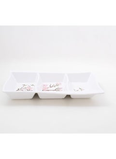Bright Designs Melamine Savoury Tray 
Set of 2 (L 30cm W 19cm H 3cm) Cherry Blossom