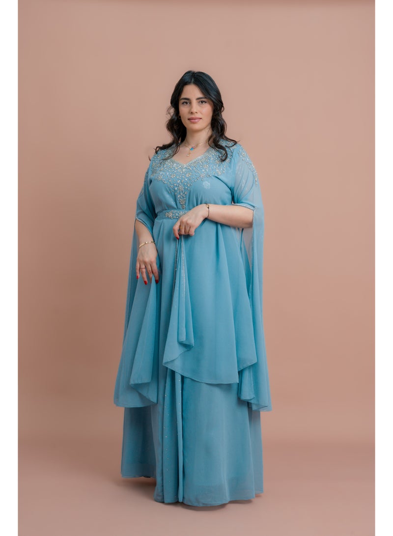 اكسا قفطان أنيق بحزام من قطعتين - Image 1