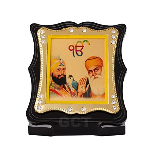 GCT Sikh Guru's (J002-3-A) Sikh Religious Acrylic Frame for Car Dashboard (L*B*H- 2.6 x 1.2 x 3 Inches) - Image 1