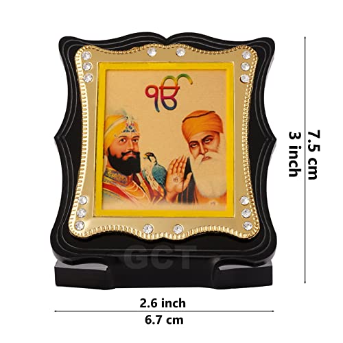 GCT Sikh Guru's (J002-3-A) Sikh Religious Acrylic Frame for Car Dashboard (L*B*H- 2.6 x 1.2 x 3 Inches) - Image 2