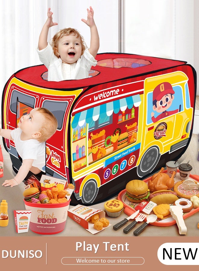 DUNISO Play Tent for Kids, Washable Children's Tent with Skylight, Foldable Kids Playhouse, Kids Pop Up Tent, Portable Game Tent for Indoor and Outdoor, Outdoor Collapsible Tent for Girls & Boys - Image 1