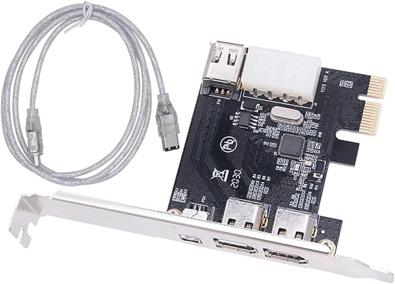 4 Port PCIE 1X to 1394 FireWire Video Capture Card Adapter for Desktop Computer Professional Video Processing - Image 1