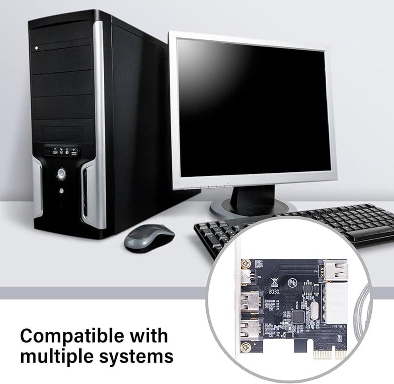4 Port PCIE 1X to 1394 FireWire Video Capture Card Adapter for Desktop Computer Professional Video Processing - Image 3